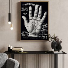 Plakat ręka Vintage czarny plakat - 40x50 cm
