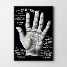 Plakat ręka Vintage czarny plakat - 30x40 cm