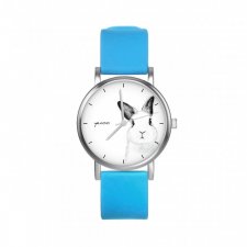 Zegarek mały - Królik - silikonowy, niebieski