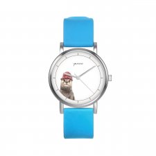 Zegarek mały - Wydra - silikonowy, niebieski