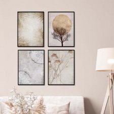 ZESTAW PLAKATÓW -  30x40,  4 części, wabi sabi