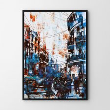 Plakat abstrakcja miasto 61x91 cm