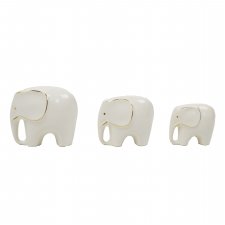 Komplet ceramicznych słoni, lata 70
