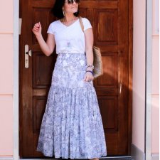 Spódnica maxi boho fw turecki wzór z gumkami w pasie M/L