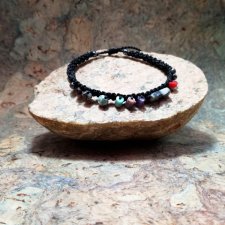ZASOBNIK ALCHEMIKA bransoletka męska pleciona kamienie naturalne delfinadolls