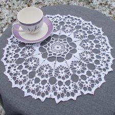 Biała serwetka w kółka 37cm