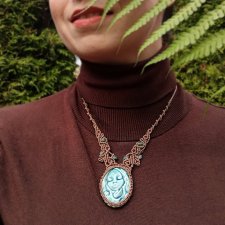 DZIEWANNA słowiańska bogini kamea ~ DelfinaDolls & mikromakrama