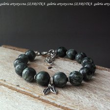 DARK FOREST bransoletka z serafinitu i srebra