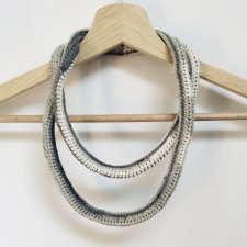 Naszyjnik szydełkowy boho handmade bawełna