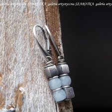 PALE BLUE-SILVER kolczyki z akwamarynu i srebra