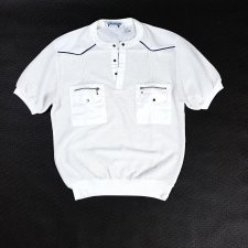 biały top z siatki oversize 36 S wayne scott bluzka siateczkowa