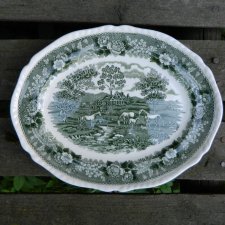 2 szt ADAMS ENGLAND English Scenic * Wedgwood Group dwa półmiski owalne talerze