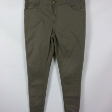 DENIM CO spodnie rurki bawełna elastan khaki 12/40