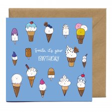 Kartka urodzinowa Lody