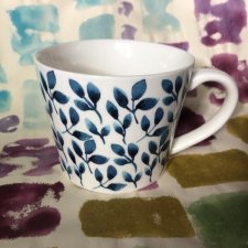 Indigo blues fine bone china duży wygodny porcelanowy kubek