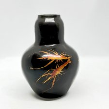 Przedwojenny wazon z laki ręcznie malowany, Chiny XX wiek.