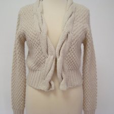 VERO MODA* kremowy wełniano-akrylowy sweter S/M