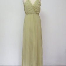 NA-KD* plisowana szyfonowa elegancka sukienka jasnozielona S/M