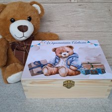 Pudełko wspomnień, prezent na chrzest, prezent na roczek, urodziny