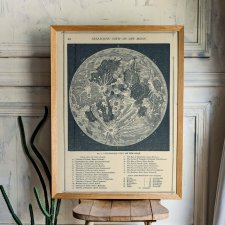 Plakat - Księżyc retro, vintage 30x40 cm