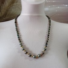 Elegancki naszyjnik z pereł słodkowodnych w kolorze szarym Klasyczny sznur pereł Maksymalna elegancja i szyk
