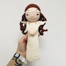 Anioł stróż lalka maskotka szydełkowa handmade