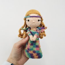 Anioł stróż lalka maskotka szydełkowa handmade