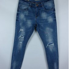 Bee Inspired spodnie jeans slim dziury 30 / S