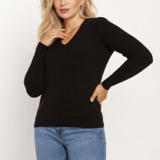 Cienki i ciepły sweter - SWE243 czarny MKM