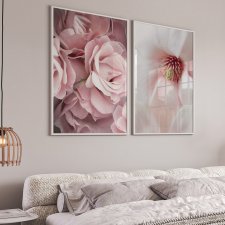 Zestaw plakatów - 40x50 cm Róża i Magnolia