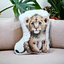 Poduszka lew ozdobna poduszka z lwem z lewkiem poduszka do salonu dla dziecka lewek