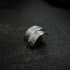 Kolczyki prostokąty zaokrąglone z ciemnego srebra 925 z kolekcji Raw, oksydowane