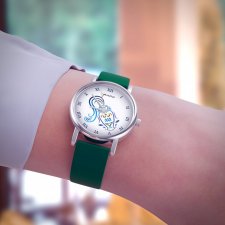 Zegarek mały - Wodnik - silikonowy, zielony
