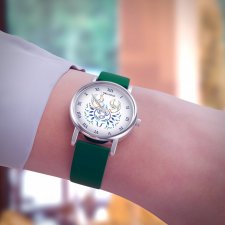 Zegarek mały - Rak - silikonowy, zielony