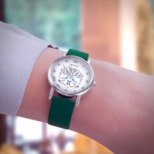 Zegarek mały - Bliźnięta - silikonowy, zielony