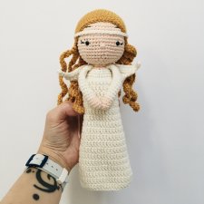 Anioł stróż lalka maskotka szydełkowa handmade