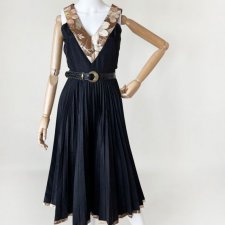 Plisowana sukienka vintage lata 70-te 70's