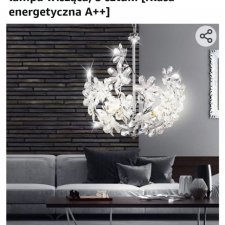 lampa wisząca glamour kwiaty żyrandol