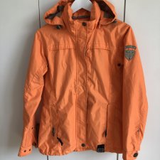 Kurtka outdoorowa z kieszeniami Giga dx hiking pomarańczowa wiatrówka w góry