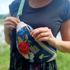Duża nerka damska z kolibrem Patagona