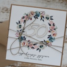 Wyjątkowa kartka na 50 rocznicę ślubu