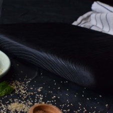Drewniany blok do sushi, czarna deska do serwowania, deska do sushi Woodwasp
