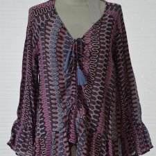 nowa M/L bluzka w stylu boho folk oversize