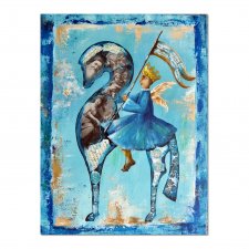 Anioł Imur /2/, z cyklu Jeźdźcy Anty-apokalipsy obraz malowany na płótnie