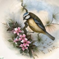 Sikorka 21,5cm.❀ڿڰۣ❀ ROYAL ALBERT 1982 ❀ڿڰۣ❀ The Woodland Birds Collection ❀ڿڰۣ❀ Wyjątkowo uroczy, w stylu retro