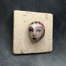 Anija obraz na kamieniu Stone Soul z cyklu miniatur Dusze Kamieni DelfinaDolls