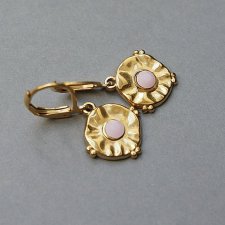 Alloys Collection Coins /Powder pink/ - kolczyki