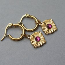 Alloys Collection Coins /fuchsia/ - kolczyki
