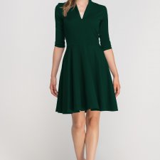Zielona sukienka rozkloszowana, SUK147