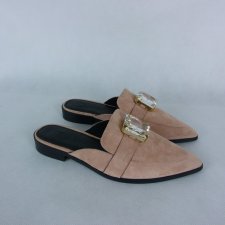 ASOS klapki imitacja skóry zamszowej 5/ 38